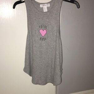 Light gray graphic tank